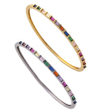 Inlaid with large colored zircon bracelet