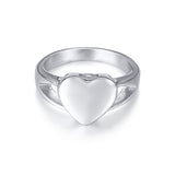 Love titanium steel heart-shaped urn casting ring that can be opened for women's pet rings in gold