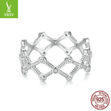 Silver Charm New Line High Grade Rhythm Ring European and American Fashion Light Luxury Style s925 Pure Silver Ring Jewelry
