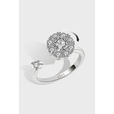 S925 sterling silver luck turns Tiktok rotary net red opening ring can turn the ring