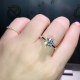 Classic Six Claw Ring Mosan Diamond Ring Copper Plating 1 Carat Jewelry