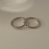 French retro zircon metal ring set female Korean niche personality simple and versatile temperament ring