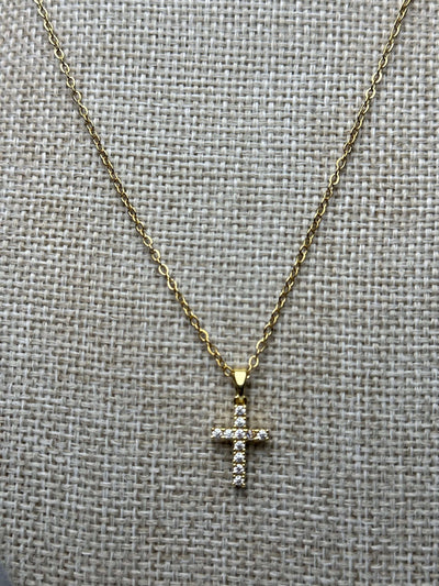 Cadena Dije Cruz Zirconias 1.5 cm All In Men Joyeria