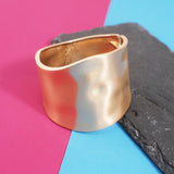 Summer New Popular Simple Exaggerated Wide-Brimmed Bracelet Minimalist Spring Buckle Bracelet