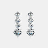 4 Carat Moissanite 925 Sterling Silver Earrings