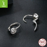 Silver Charm Classic Design 50 Points Sparkling Moissanite Earrings Charm Elegant and Generous 925 Pure Silver Earrings and Earrings