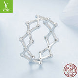 Silver Charm New Line High Grade Rhythm Ring European and American Fashion Light Luxury Style s925 Pure Silver Ring Jewelry