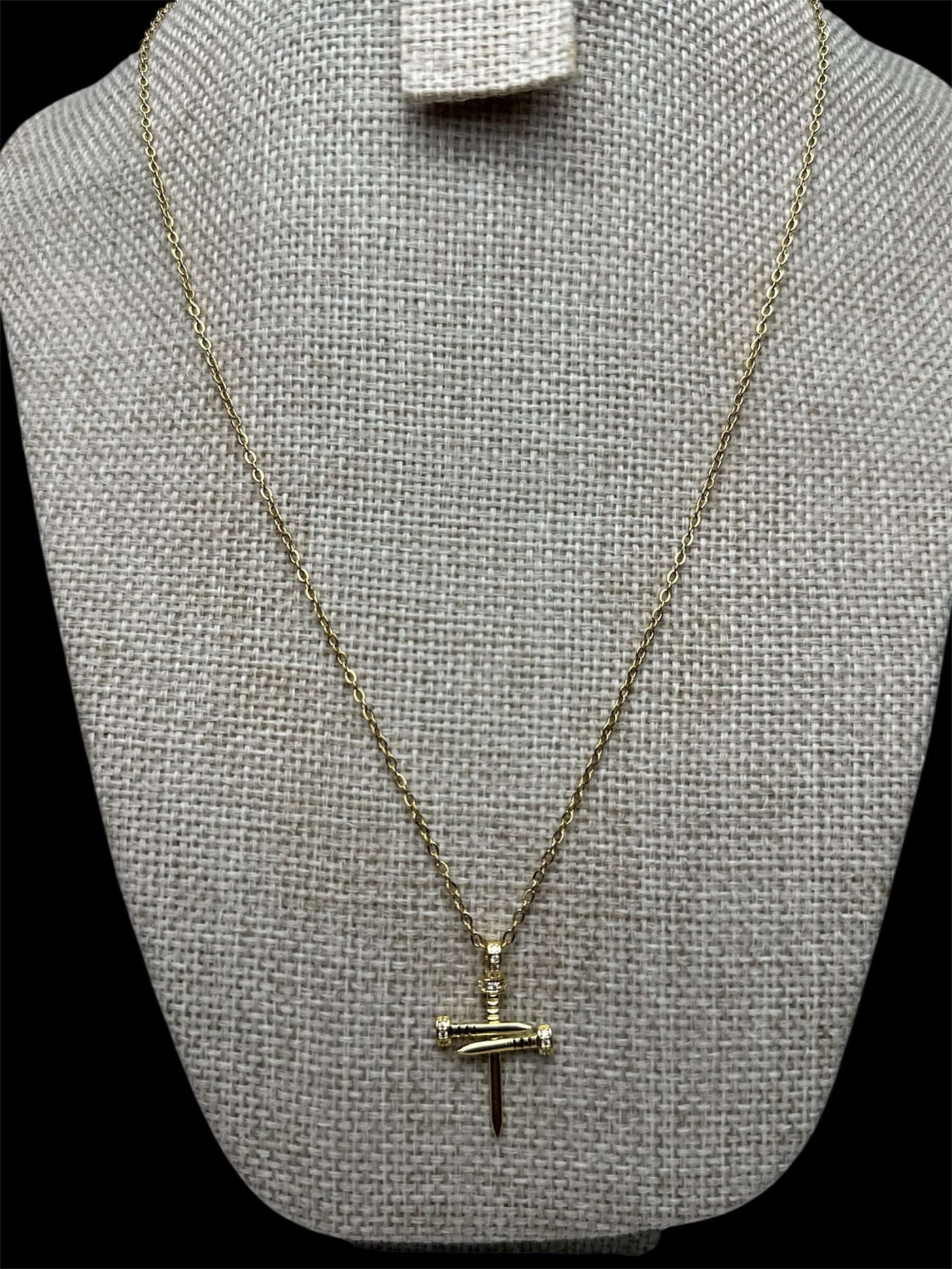 Cadena Dije Cruz Zirconias 3 cm All In Men Joyeria