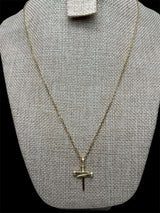 Cadena Dije Cruz Zirconias 3 cm All In Men Joyeria