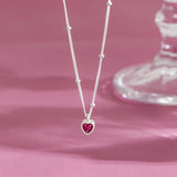 925 Sterling Silver Zircon Heart Interlocking Necklaces For Women Luxury Quality Jewelry Gift Female Free Shipping Items