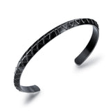 Retro Diamond Face Titanium Steel Bracelet Men's Bracelet Student All-Match Trendy Net Red Cold Style Open Bracelet