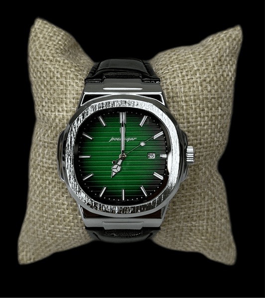 Reloj Piel Acero Negro Verde All In Men Joyeria