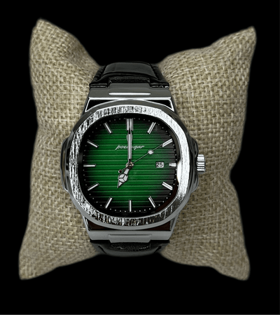 Reloj Piel Acero Negro Verde All In Men Joyeria