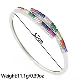 Fashionable copper inlaid colored zircon bracelet with genuine gold electroplating bracelet