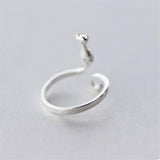 New Fashion Sweet Popular Cute Animal 925 Sterling Silver Jewelry Not Allergic Exquisite Cat Simple Opening Rings  SR223