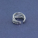 Fashion Irregular Liquid Lava Open Ring Female Ins Trend Cold Style Niche Design Ring Accessories