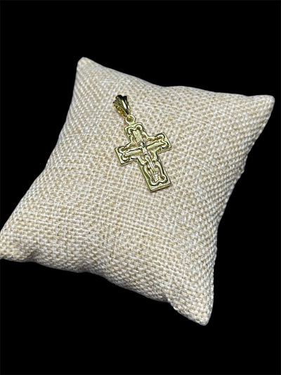 Dije Cruz 3 cm Oro Laminado 18 K All In Men Joyeria