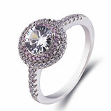 Eight Heart Eight Arrow Zircon Imitation Moissanite Ring for Women and Men's Six Claw Wedding Ring