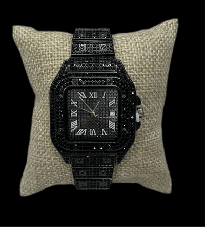 Reloj Crtr Full Iced Negro All In Men Joyeria