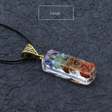 Colorful Gravel Necklace Resin Glue Wrapped Natural Stone Pendant