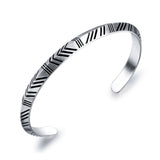 Retro Diamond Face Titanium Steel Bracelet Men's Bracelet Student All-Match Trendy Net Red Cold Style Open Bracelet