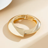 Cool style wide edged minimalist temperament geometric bracelet Bracelet smooth opening bracelet