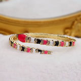 Fashionable copper micro inlaid zircon animal snake shaped bracelet