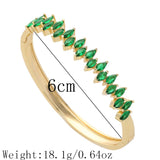 Super Sparkling Copper Inlaid Colorful Zircon Bracelet with Copper Plating