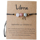 Natural stone beaded tiger eye picture stone bracelet zodiac bracelet