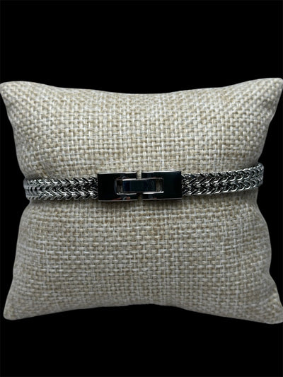 Pulsera 7 mm Acero Inoxidable Plata All In Men Joyeria