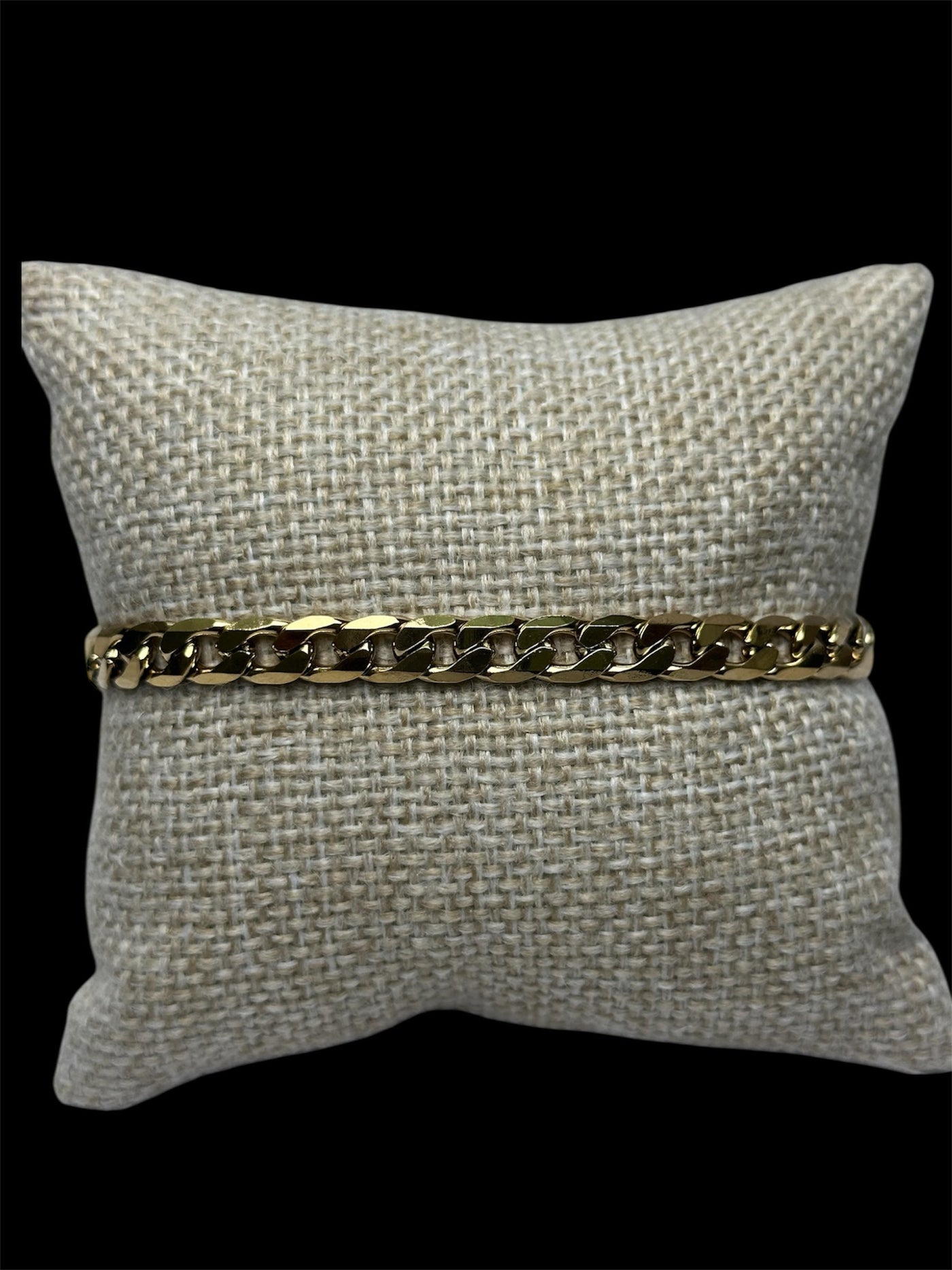 Set Dorado Cubano 6 mm Acero Inoxidable All In Men Joyeria