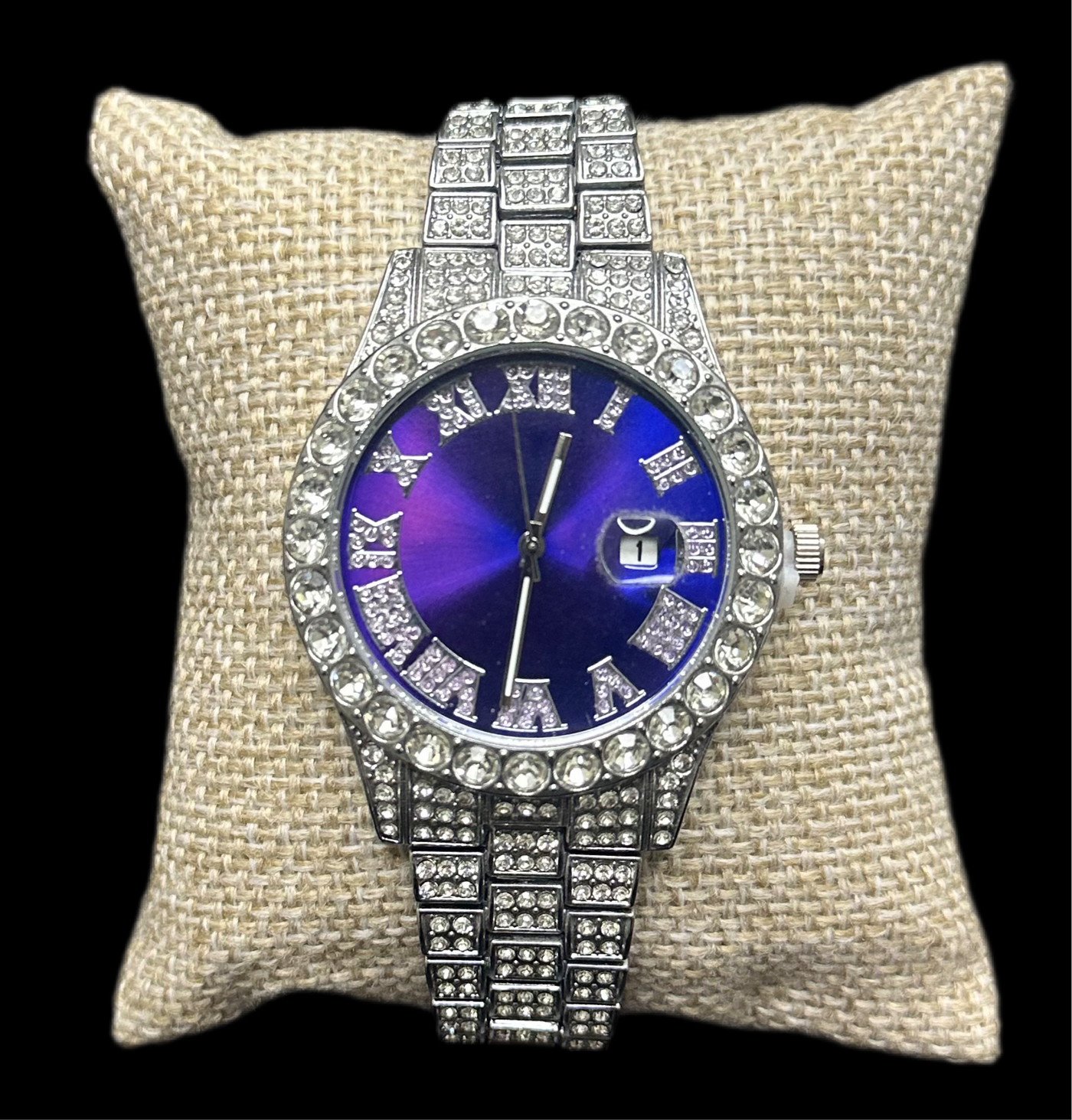 Reloj Plata Zirconias Fondo Colores All In Men Joyeria