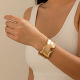 Metal style temperament niche versatile bracelet Bracelet irregular opening bracelet