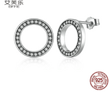 Popular Jewelry S925 Sterling Silver Stud Earrings Personality Retro Round Earrings YY S437