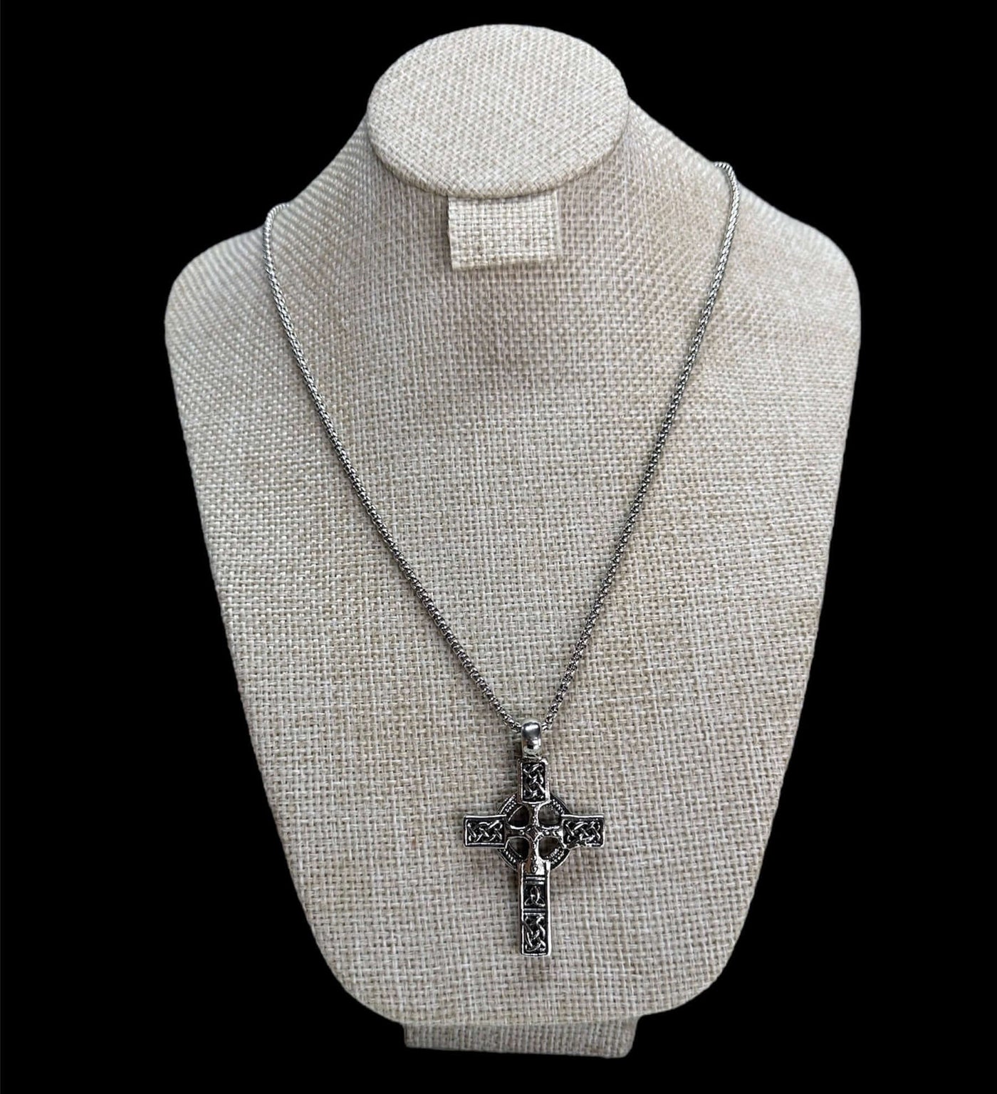 Cadena Dije Cruz Circulos All In Men Joyeria