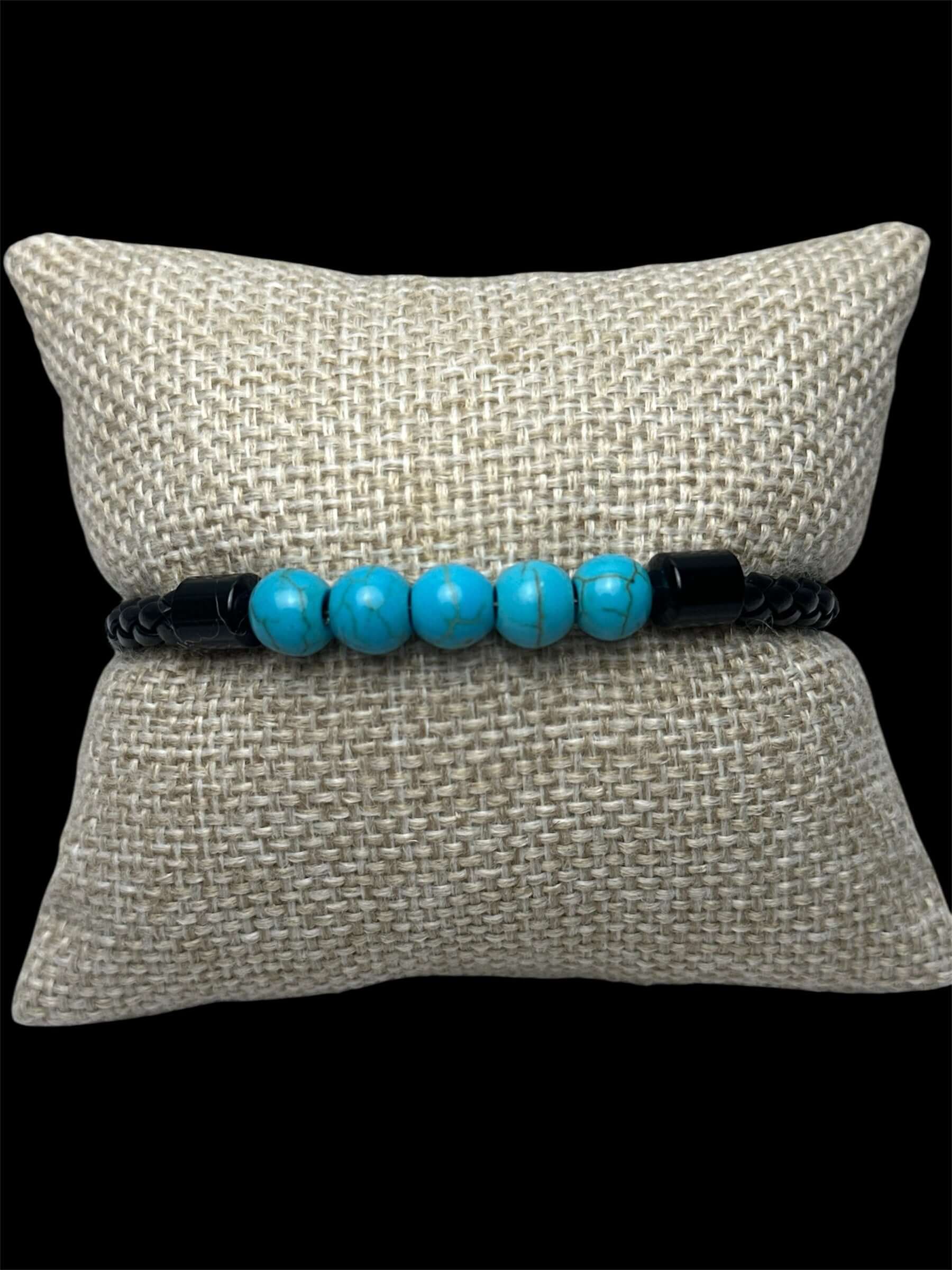 Pulsera Piedras Turquesa con Negro All In Men Joyeria