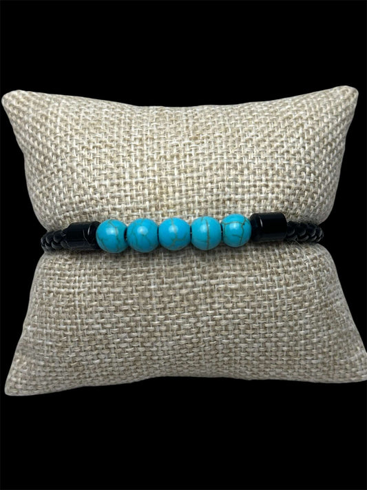 Pulsera Piedras Turquesa con Negro All In Men Joyeria