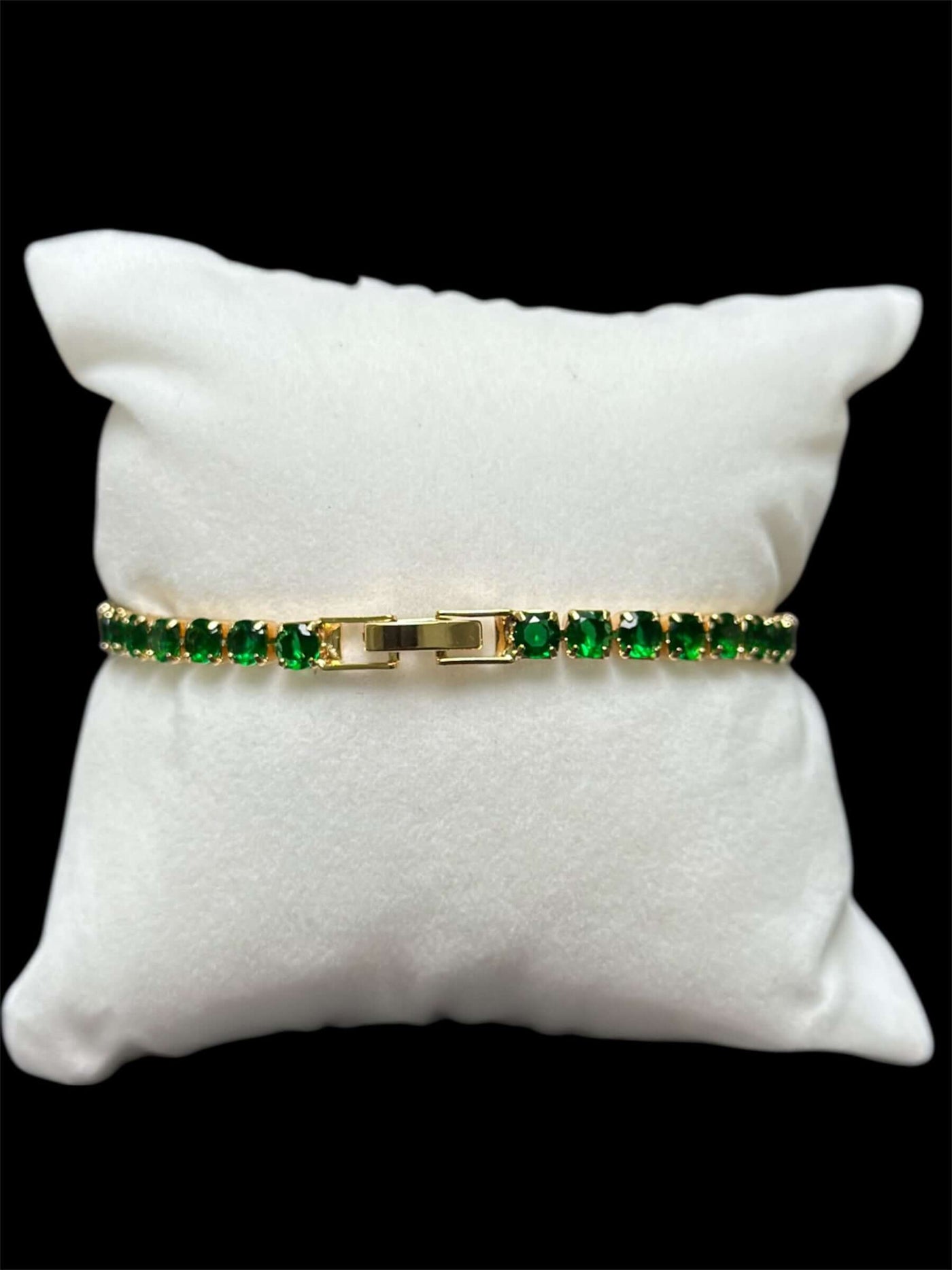 Pulsera Tenis 3 mm Verde Rosa All In Men Joyeria