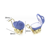 Baby carriage Velvet Jewelry Box stroller Wedding Ring Box Gift Box Holder Case for Earrings Necklaces Bracelets Display