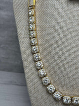 Cadena Dorada Zirconias Cuadradas All In Men Joyeria