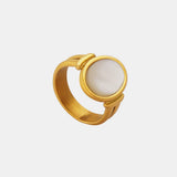 Vintage white seashell charming ring index finger ring accessory