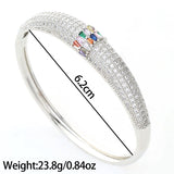 Copper inlaid zircon electroplating color preserving bracelet