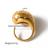 Quiet luxury style European and American trend diamond pearl ring with a sense of luxury
