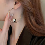 Large hoop earrings, elegant earrings, high-end earrings for women