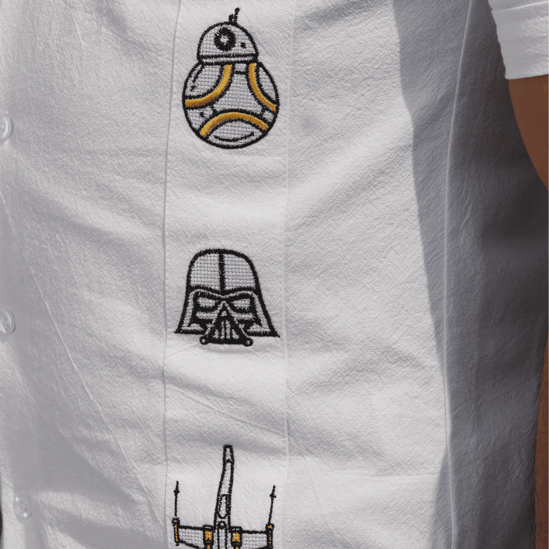 Camisa Guayabera Galáctica LeMaan Tienda de Moda Artesanal