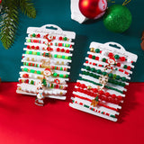 Style Christmas Bracelet Set with Soft Clay Crystal Santa Claus Pendant and Letter Beads, 10-Piece Pack for Wholesale