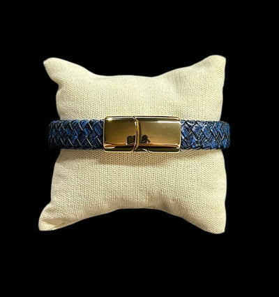 Pulsera Azul Acero y Caucho All In Men Joyeria