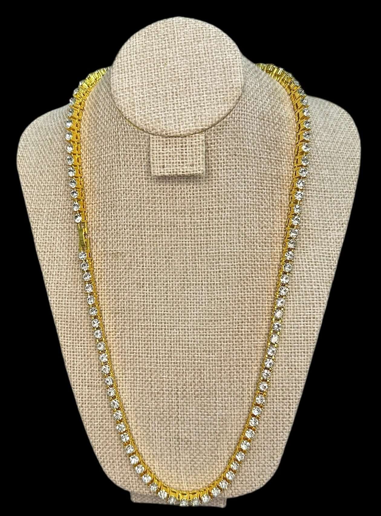 Cadena Tenis 5 mm Dorada All In Men Joyeria