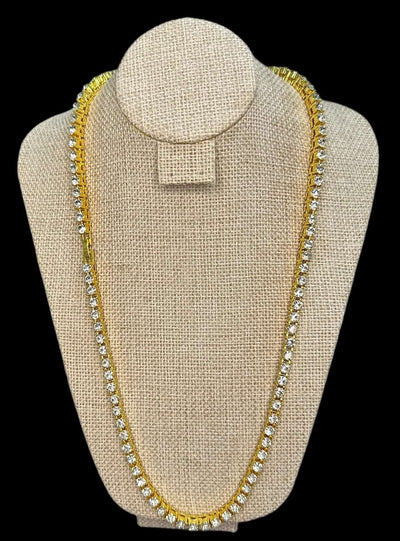 Cadena Tenis 5 mm Dorada All In Men Joyeria