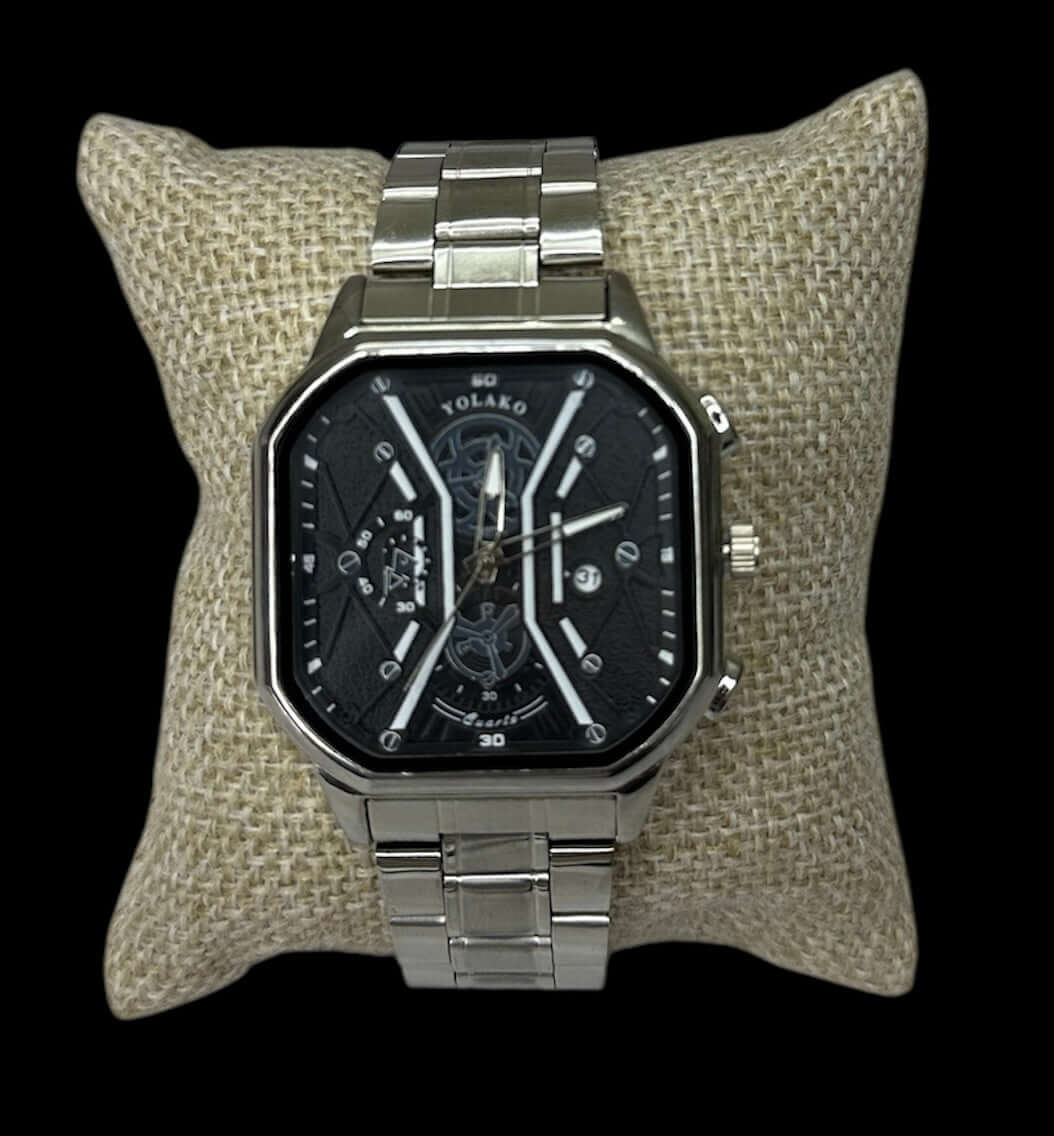 Reloj Cuadrado Plata All In Men Joyeria